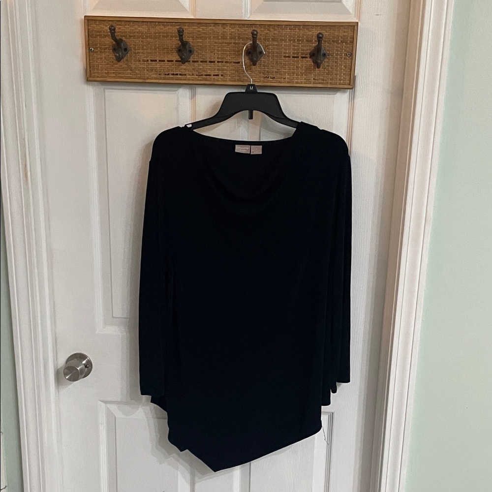 Chico's Classic Black Drape Top